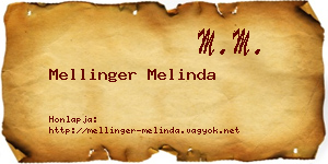 Mellinger Melinda névjegykártya