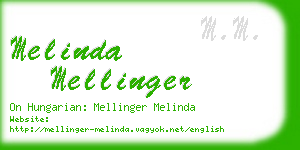 melinda mellinger business card